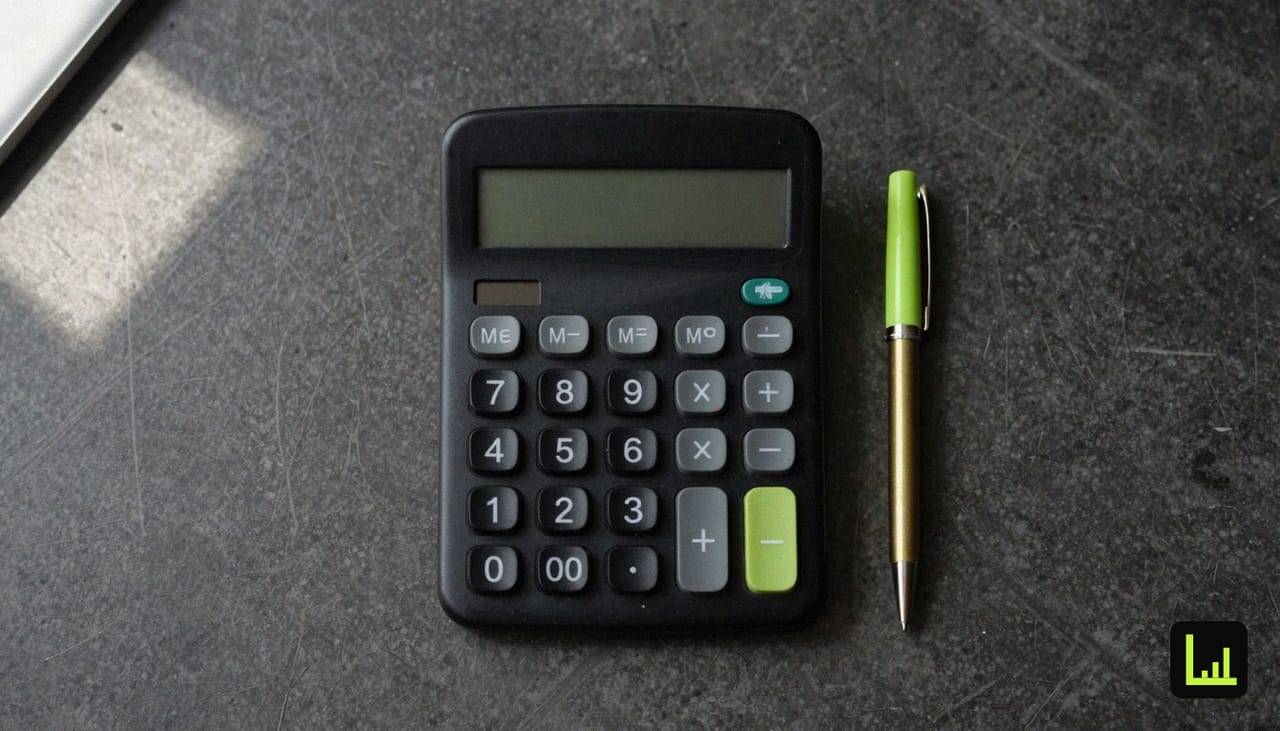 A vintage mechanical calculator and a brass pen on a dark desk, running the numbers on Drift's Salesloft renewal quote.